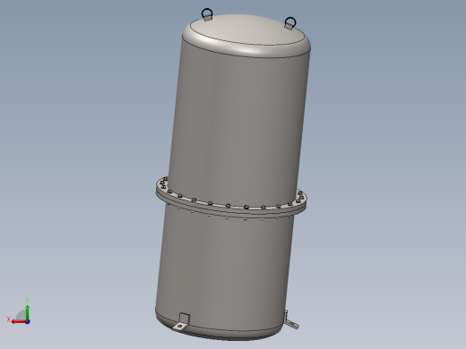 真空室 Solidworks 模型后视缩略图