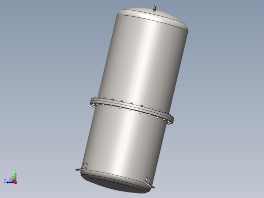 真空室 Solidworks 模型右视缩略图