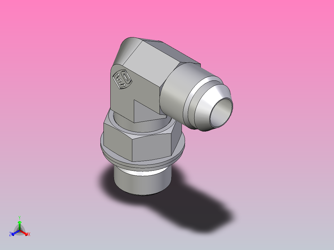 EO硬管接头外螺纹螺柱弯头6M14C8OMXS主视图