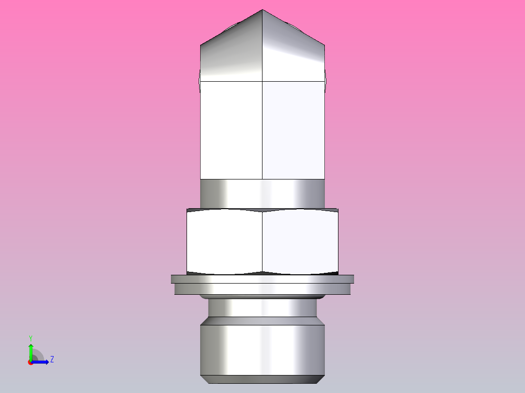 EO硬管接头外螺纹螺柱弯头6M14C8OMXS左视图