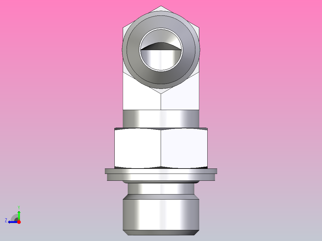 EO硬管接头外螺纹螺柱弯头6M14C8OMXS右视图