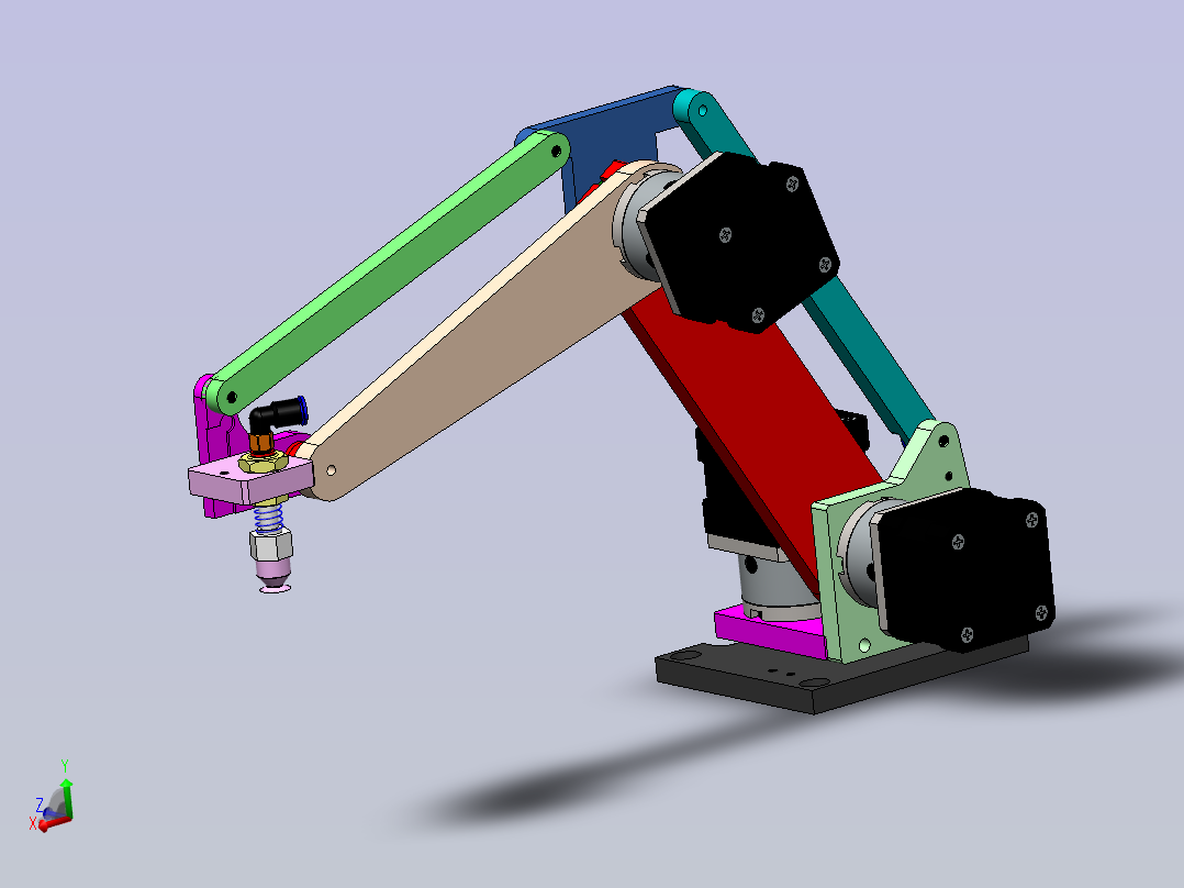 四轴机械臂主视图