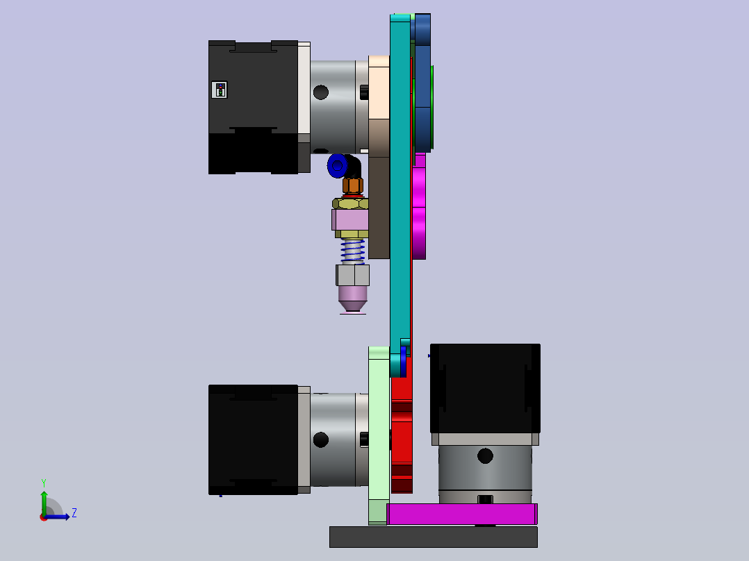 四轴机械臂左视图