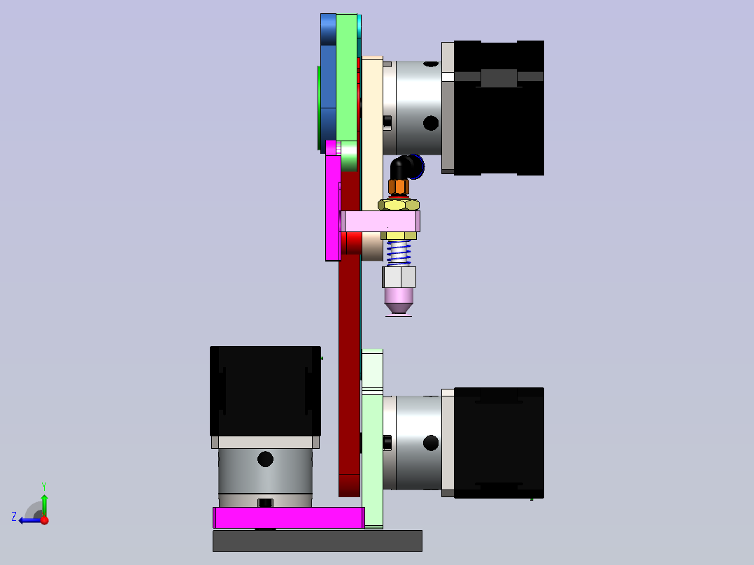 四轴机械臂右视图