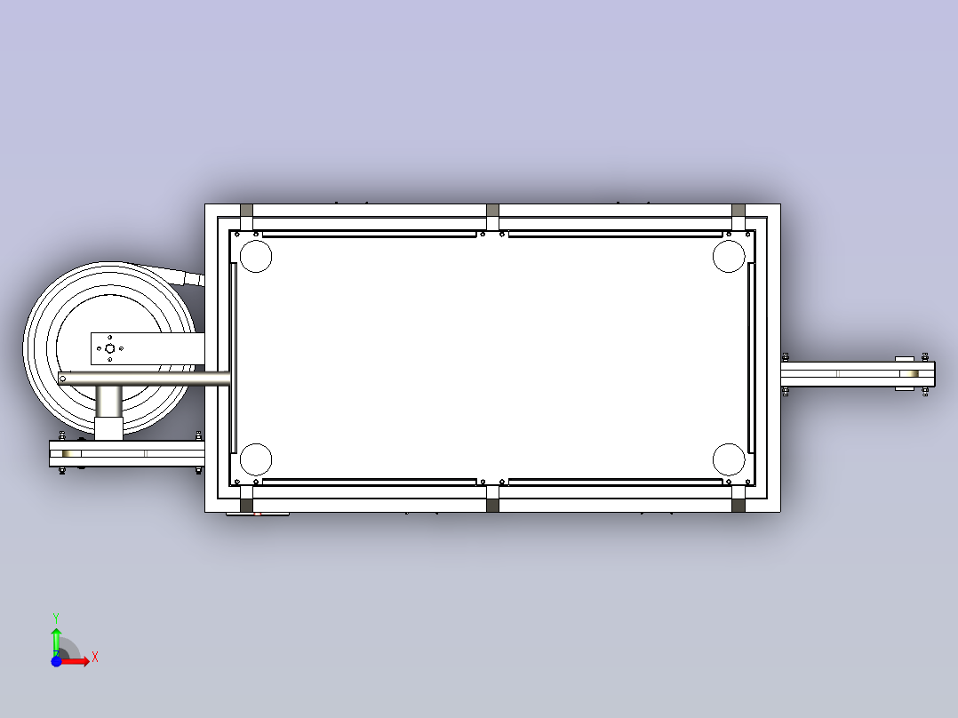 一款自动灌装旋盖机3D图纸前视图