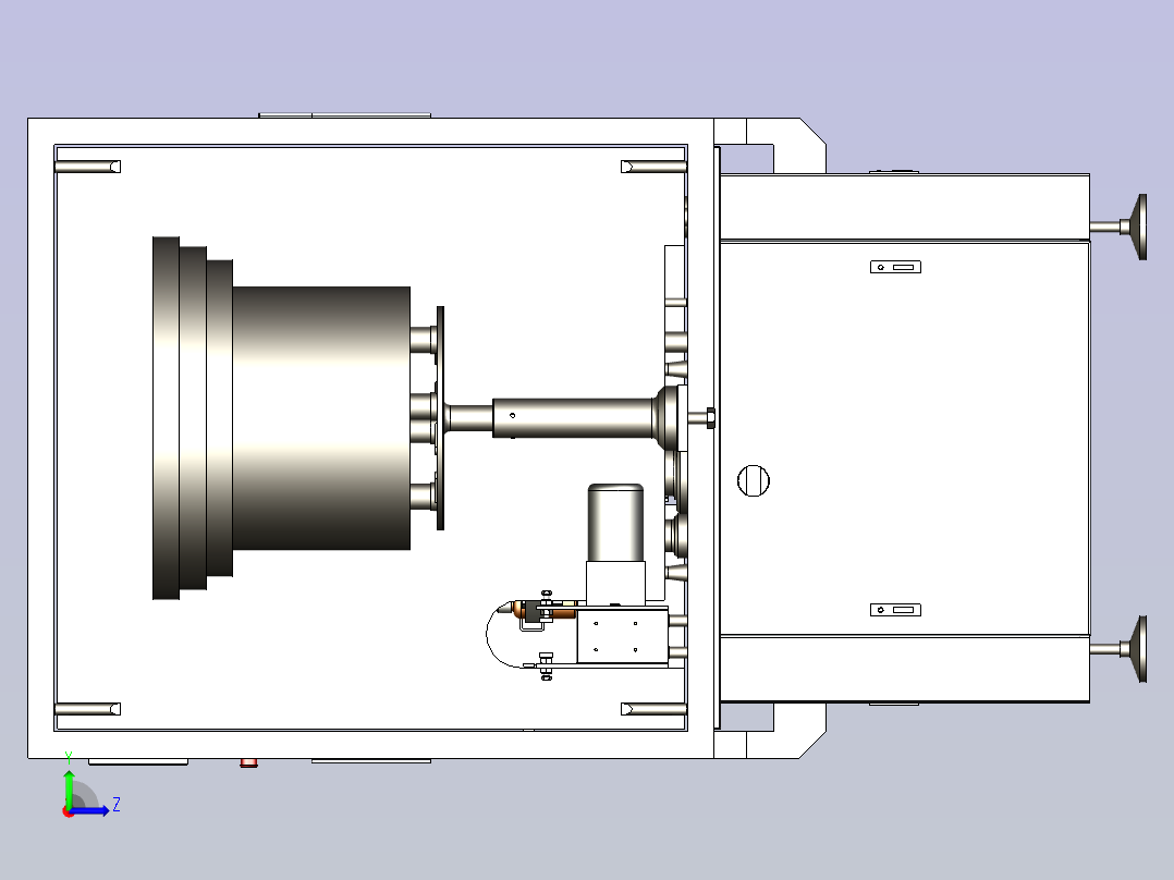 一款自动灌装旋盖机3D图纸左视图