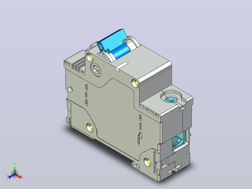 DZ158-125 1P塑料外壳式断路器三维模型202307