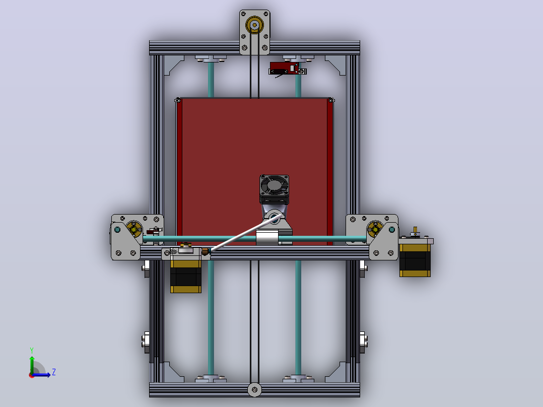 DIY3D打印机（2020型材）左视图