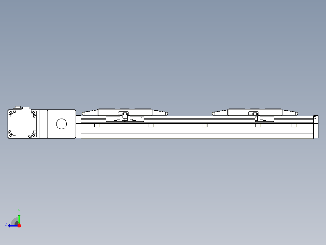 皮带直线轴双滑块型TPA-GCBS-150-P80-L50-QL-M75-N3右视图