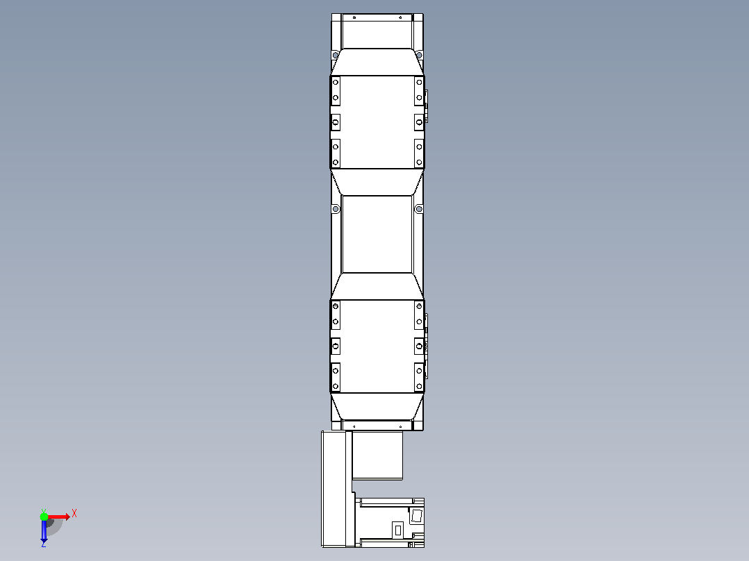 皮带直线轴双滑块型TPA-GCBS-150-P80-L50-QL-M75-N3俯视图