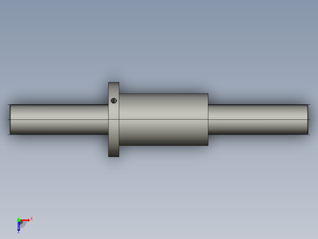 DKF4025-4滚珠丝杆3D模型俯视图
