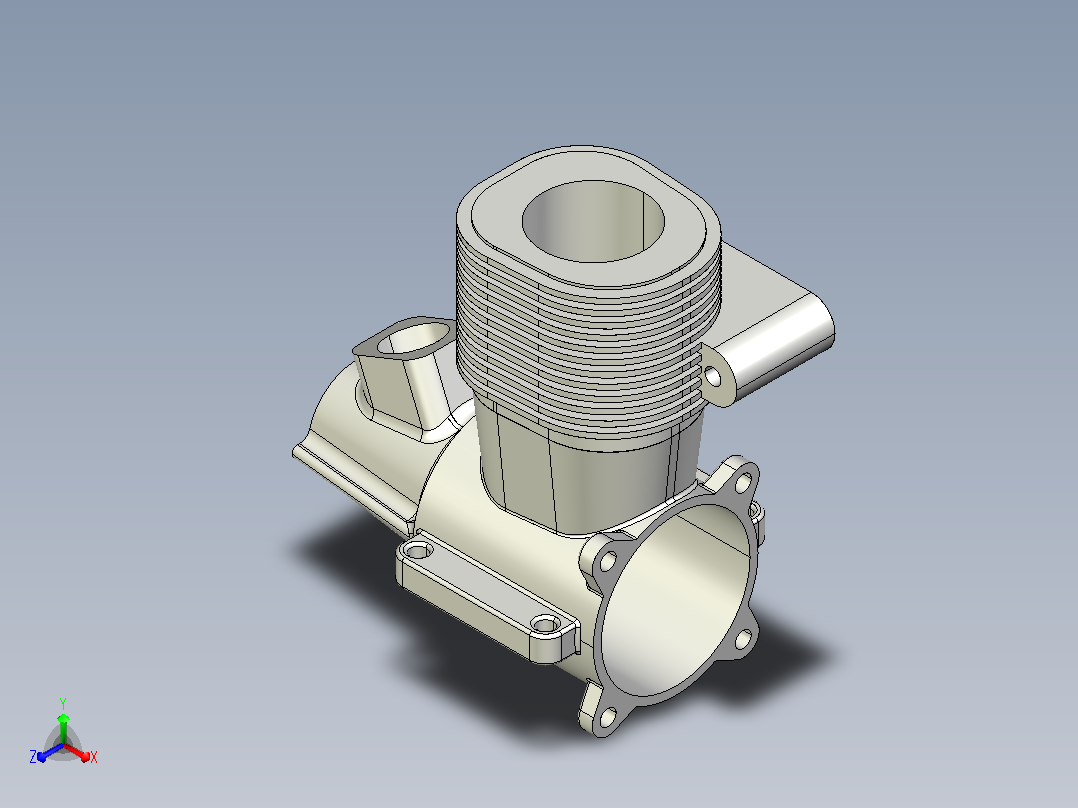 Solidworks：发动机盖..zip.zip主视图