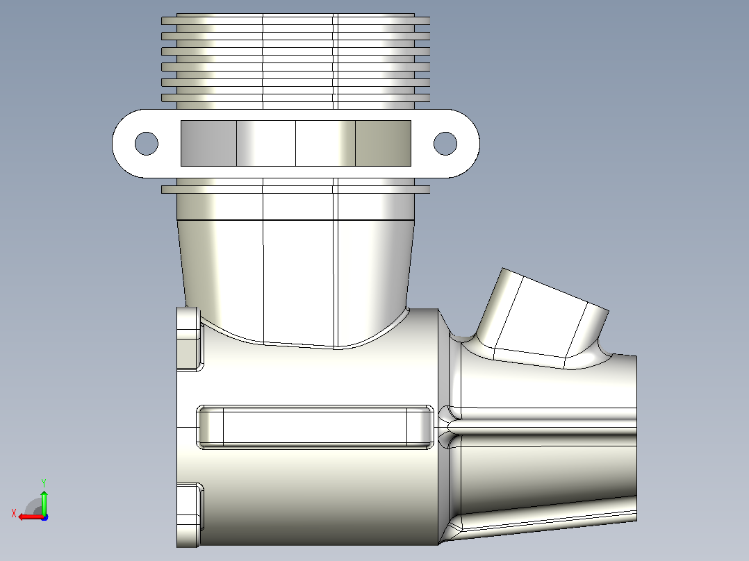 Solidworks：发动机盖..zip.zip后视图