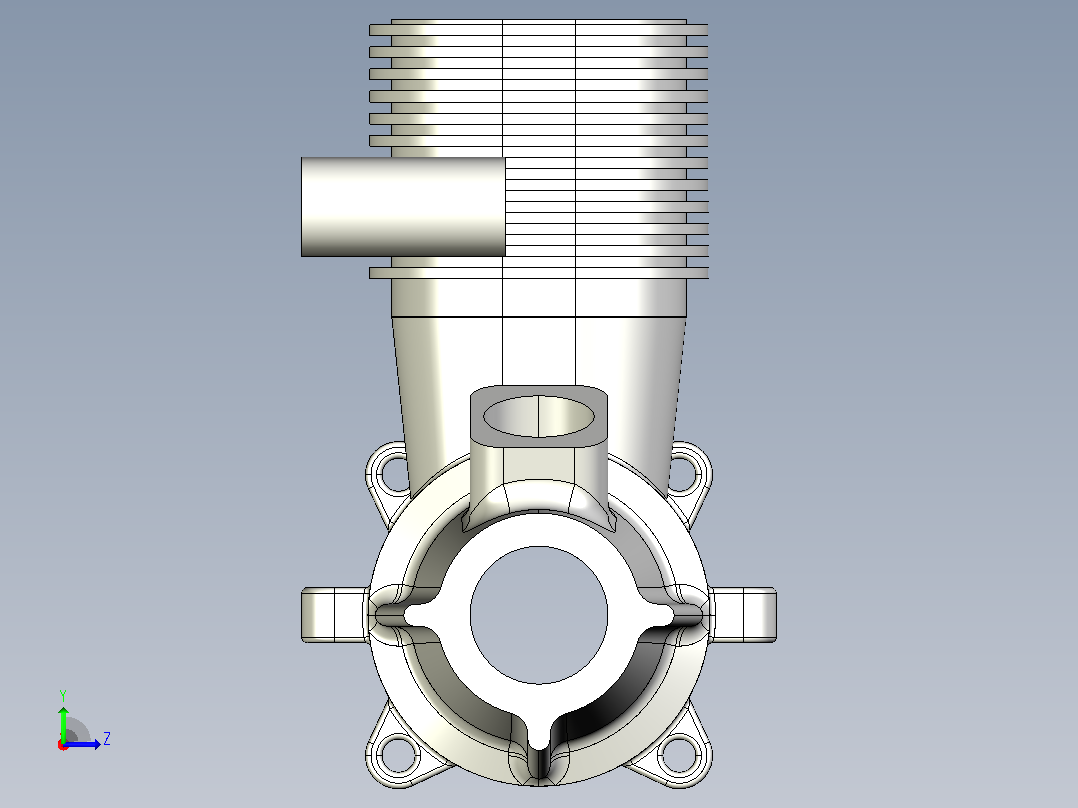 Solidworks：发动机盖..zip.zip左视图