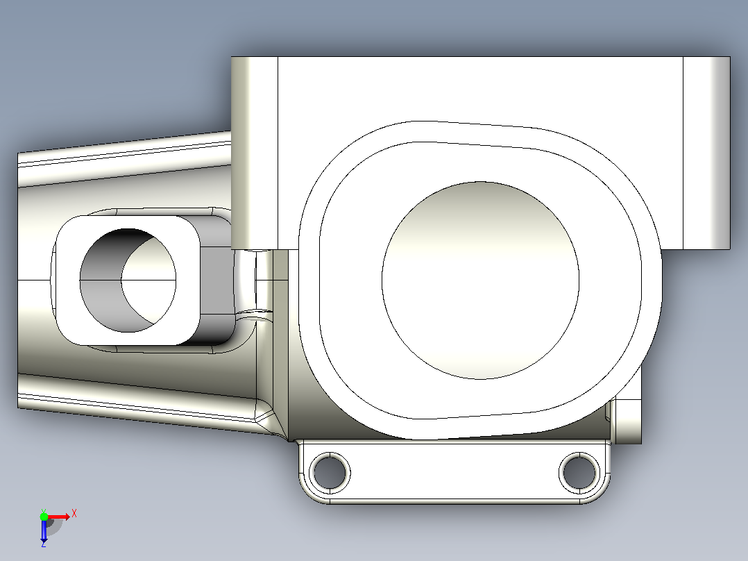 Solidworks：发动机盖..zip.zip俯视图