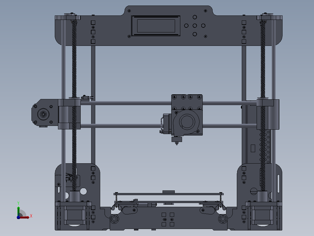3D打印机三维设计前视图