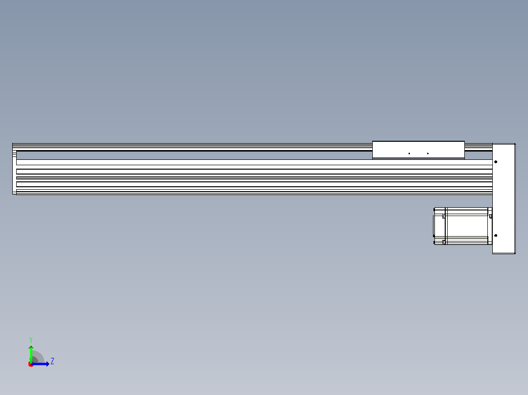日规模组半封闭丝杆TPA-HNR-202D-2510C-L700-MP-C-P75-N3左视图