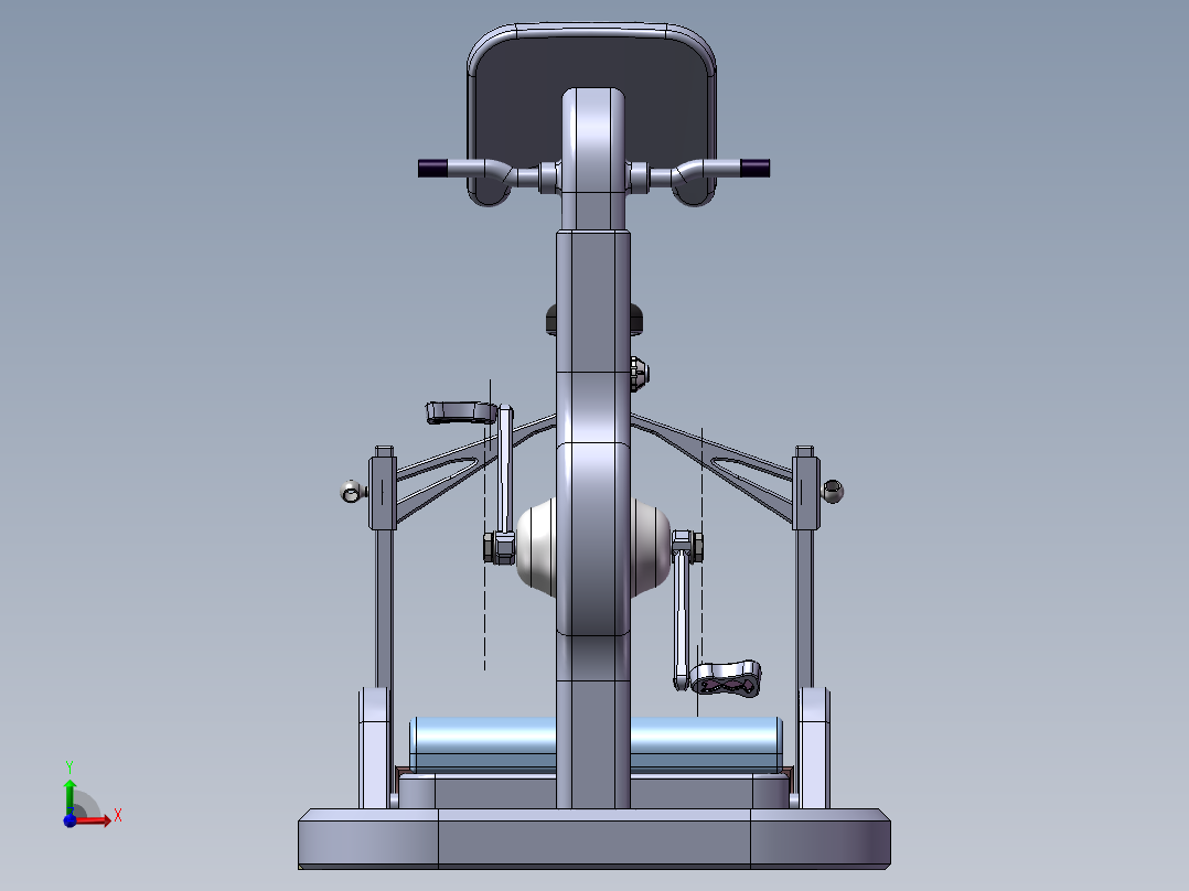 自发电多功能健身器(sw+cad+说明书)前视图