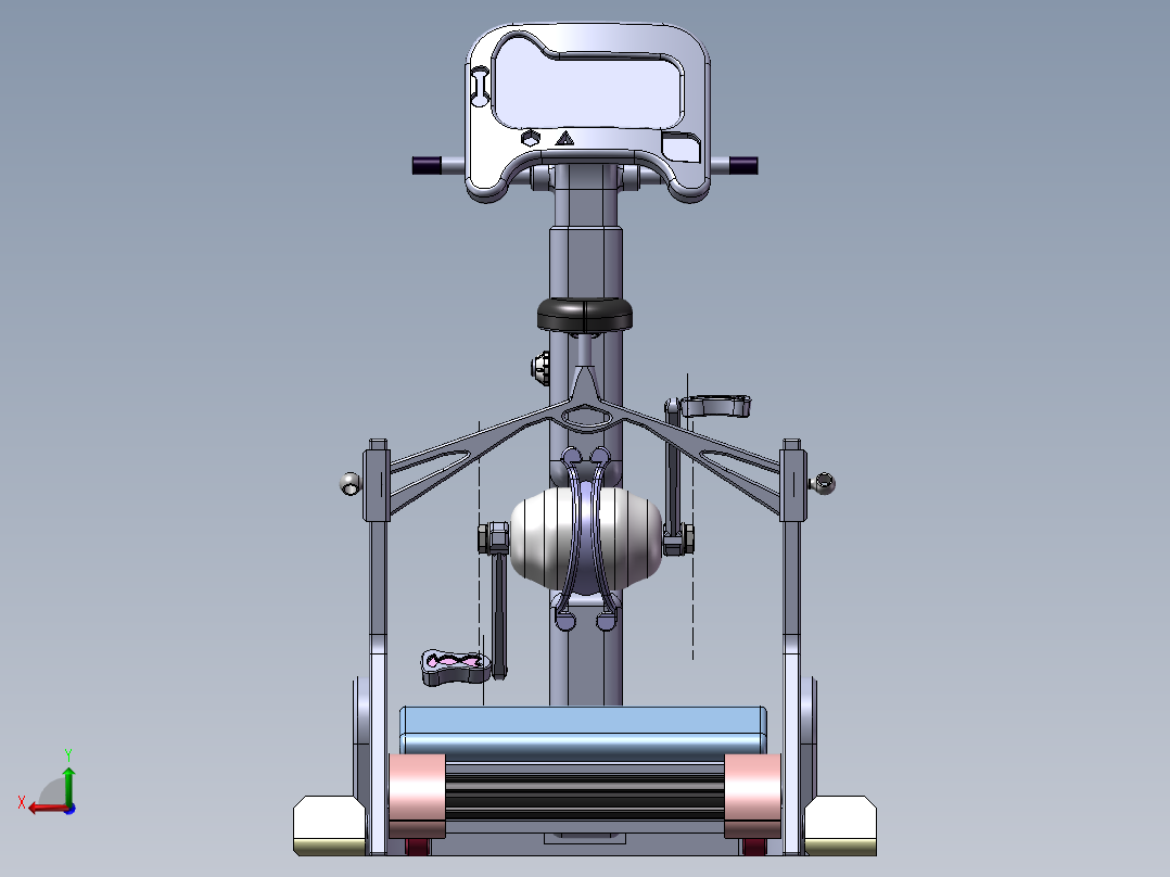 自发电多功能健身器(sw+cad+说明书)后视图