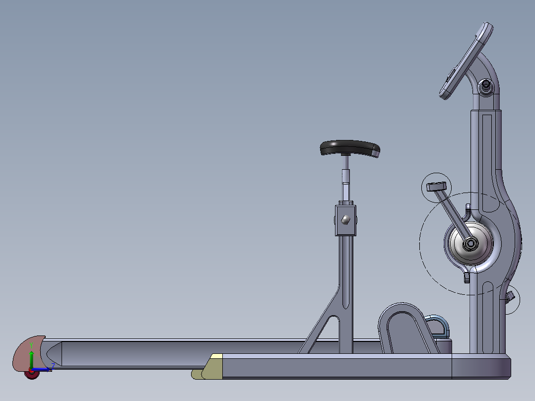 自发电多功能健身器(sw+cad+说明书)左视图
