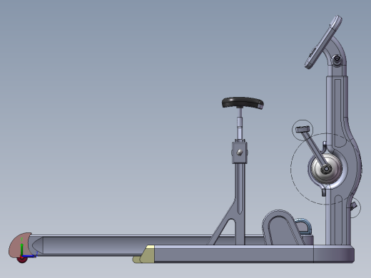 自发电多功能健身器(sw+cad+说明书)左视缩略图