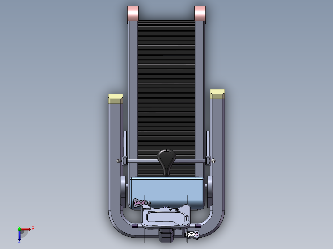 自发电多功能健身器(sw+cad+说明书)俯视图