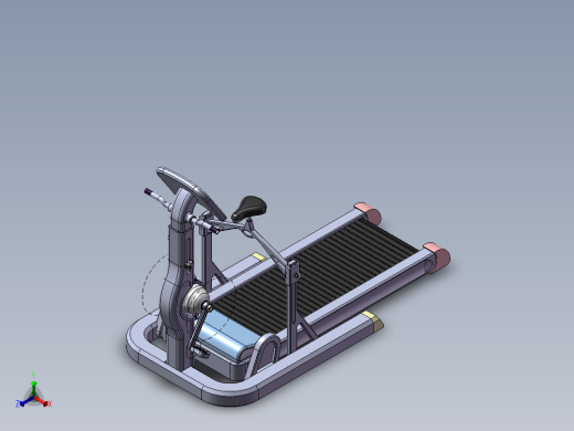 自发电多功能健身器(sw+cad+说明书)正等轴测缩略图