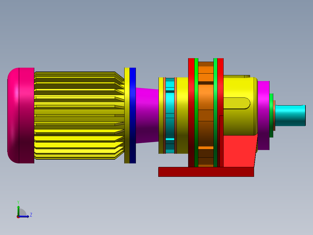 BWED33-90-2.2KW-4极摆线针轮电机左视图