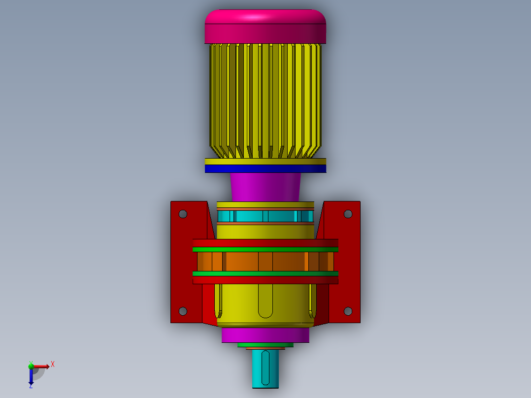 BWED33-90-2.2KW-4极摆线针轮电机俯视图