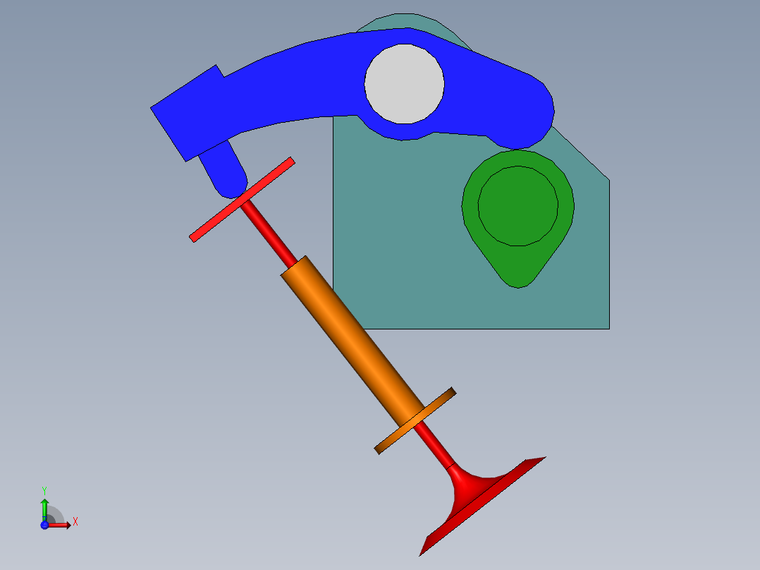 标记凸轮阀前视图