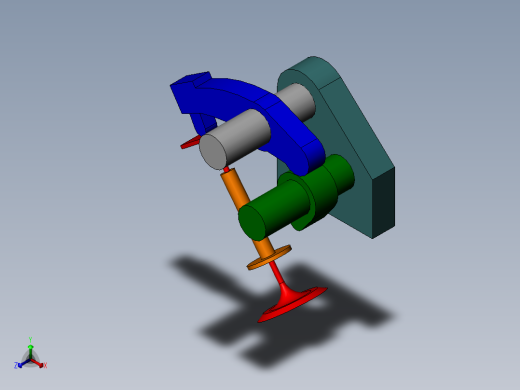 标记凸轮阀正等轴测缩略图