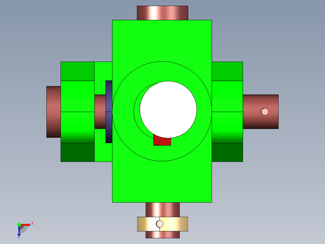 挠性联轴器俯视图