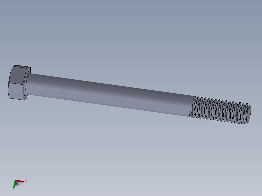 UNC 六角螺栓-Hex Bolt 0.375-16 x 4.SLDPRT
