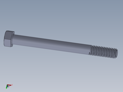 UNC 六角螺栓-Hex Bolt 0.375-16 x 4.SLDPRT