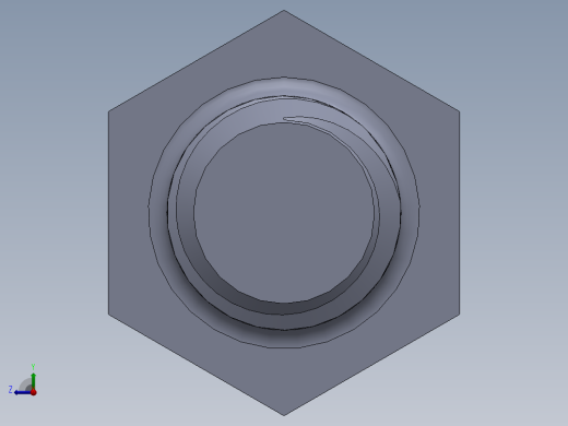 UNC 六角螺栓-Hex Bolt 0.375-16 x 4.SLDPRT右视缩略图