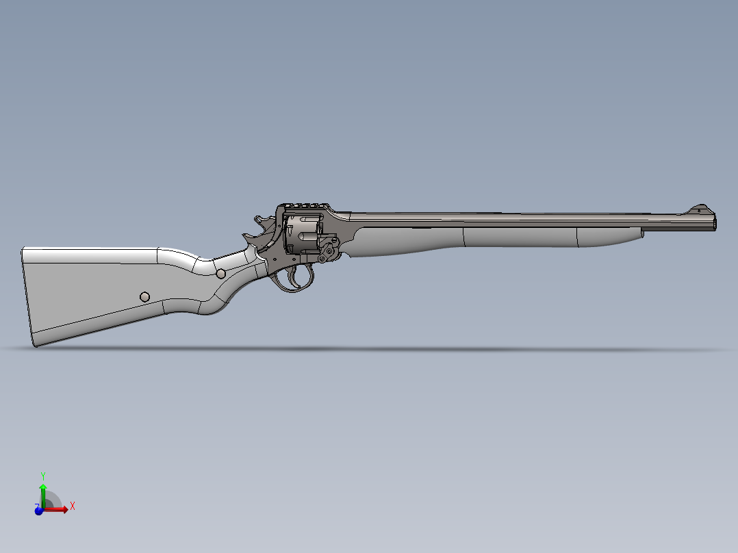 自行设计改装的卡宾左轮手枪