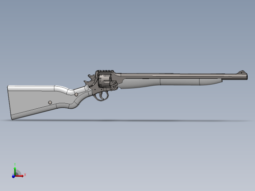 自行设计改装的卡宾左轮手枪