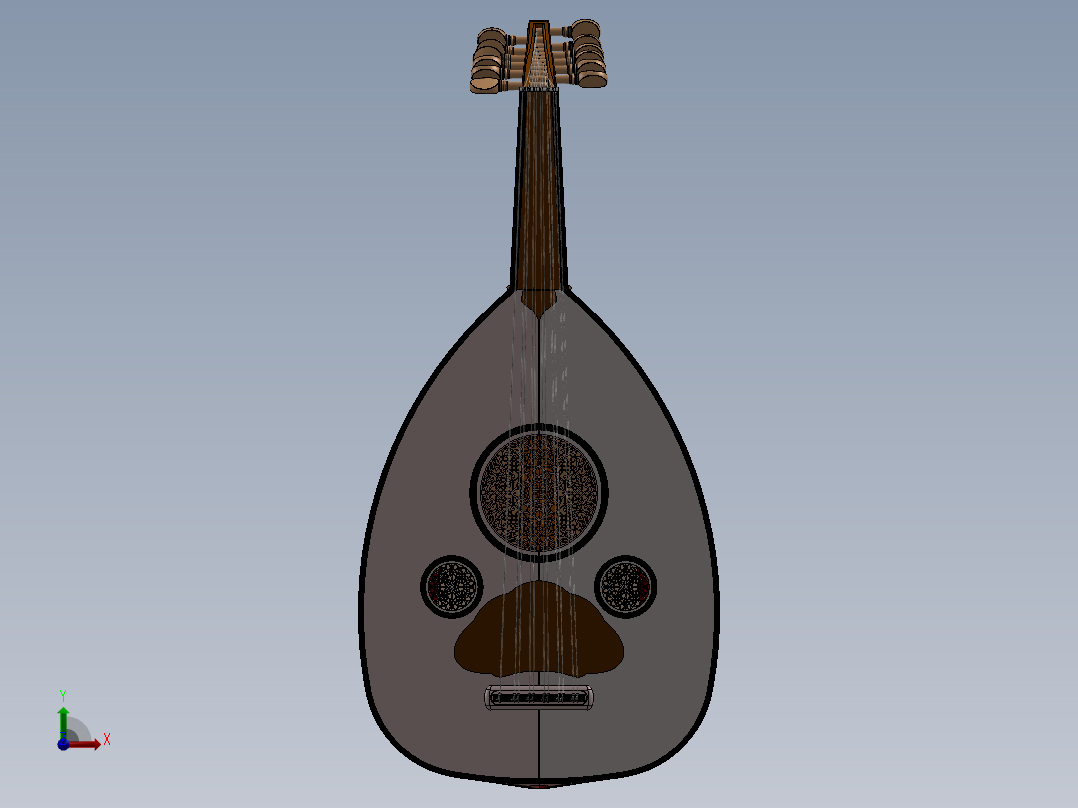 响亮的乐器前视图