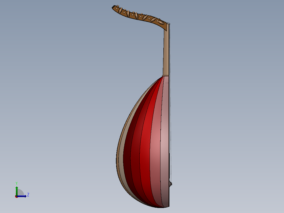 响亮的乐器左视图