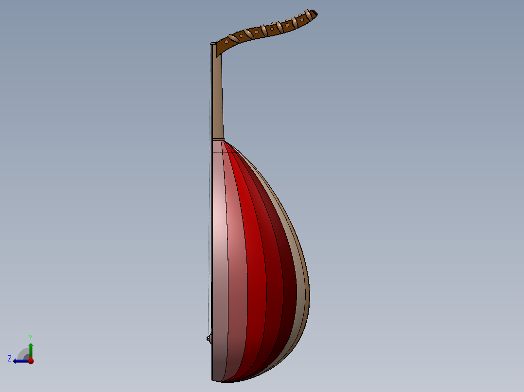 响亮的乐器右视图