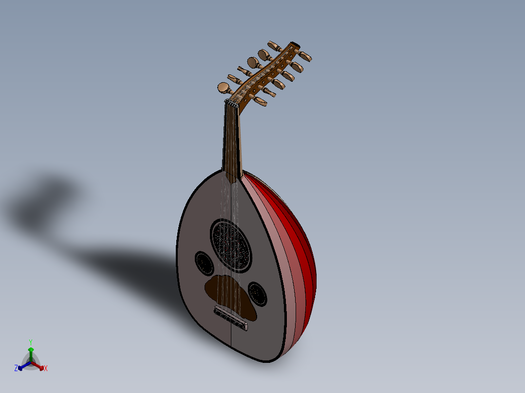 响亮的乐器正等轴测图