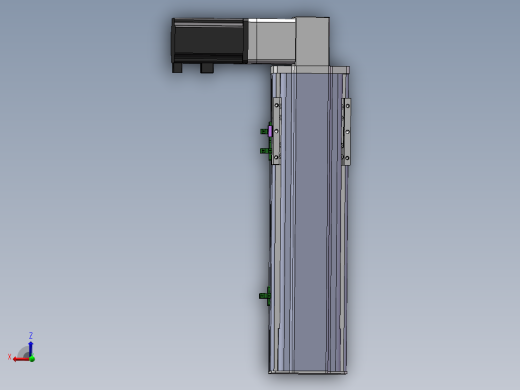 电动滑台模组STM100左折模型