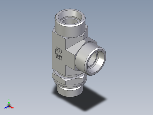 卡套式工业通用硬管接头EO_Adjustable_locknut_run_tee_LEE18LMOROMDCF