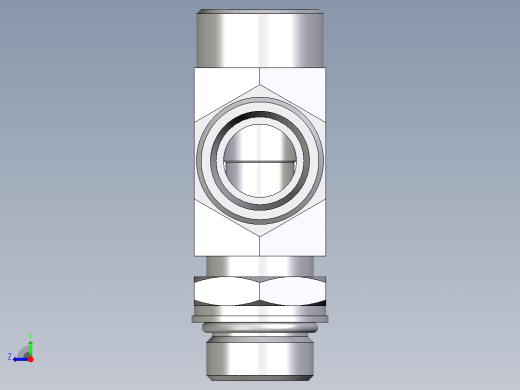 卡套式工业通用硬管接头EO_Adjustable_locknut_run_tee_LEE18LMOROMDCF右视缩略图