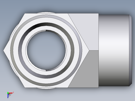 卡套式工业通用硬管接头EO_Adjustable_locknut_run_tee_LEE18LMOROMDCF俯视缩略图
