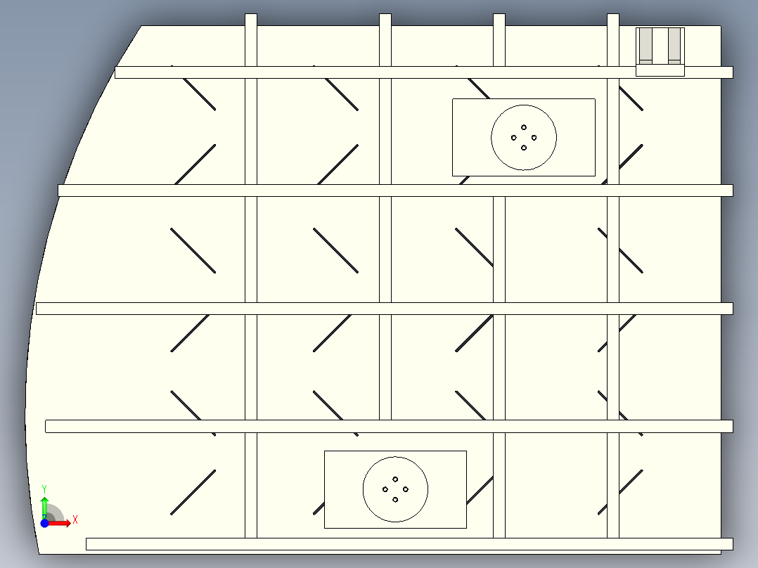 自卸料斗前视图