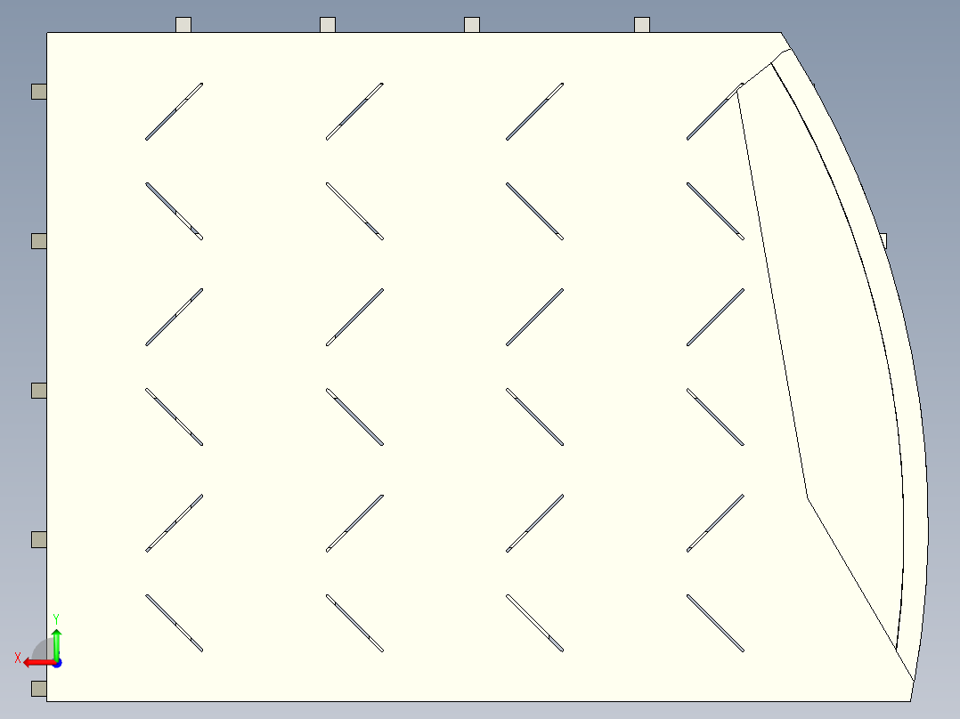 自卸料斗后视图