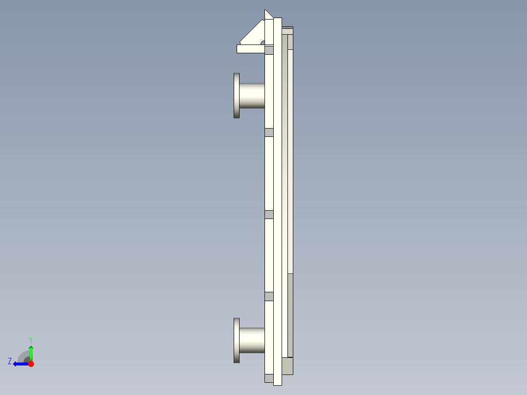 自卸料斗右视图