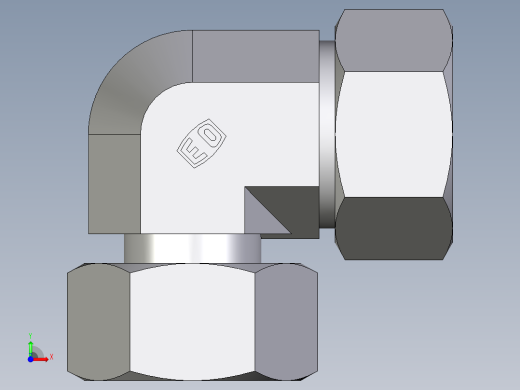 卡套式工业通用硬管接头EO_Standpipe_elbow_EVW38S71前视缩略图