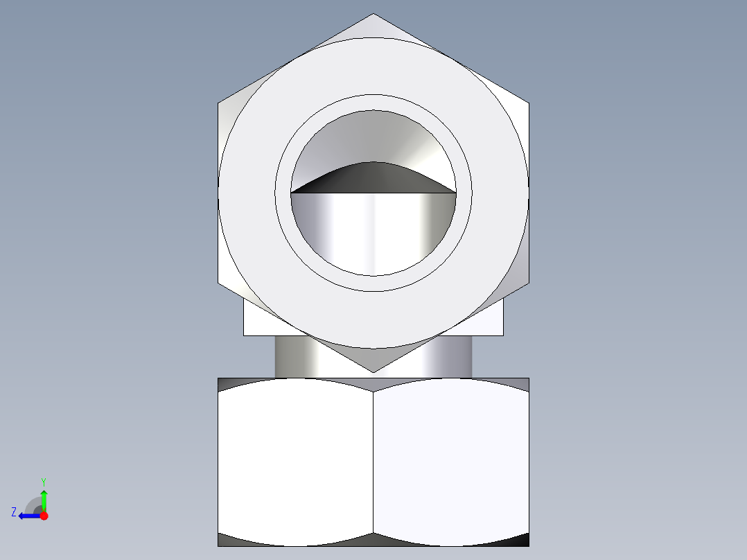 卡套式工业通用硬管接头EO_Standpipe_elbow_EVW38S71右视图